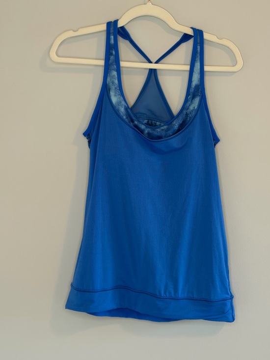 lululemon athletica Tops - 2 for $25 lululemon No Limits Bright Blue Layered Tank Top Size 8
